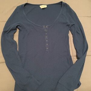 Universal Thread Navy Long Sleeve Blouse